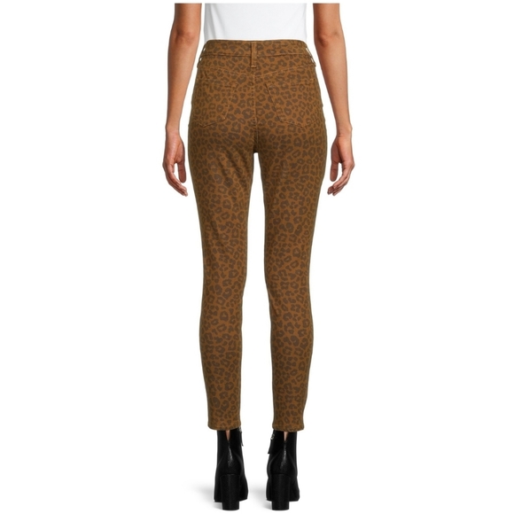 Time and Tru NEW Women's High Rise Skinny Leg Curvy Button Fly Animal Print 874 - Picture 5 of 7